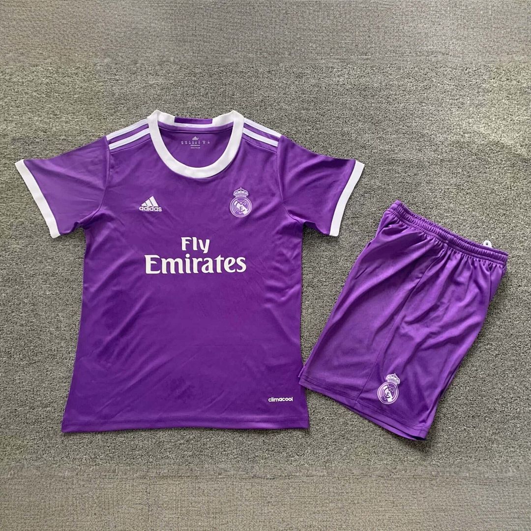 16-17 Real Madrid Away Retro Kids Kits Children Sets