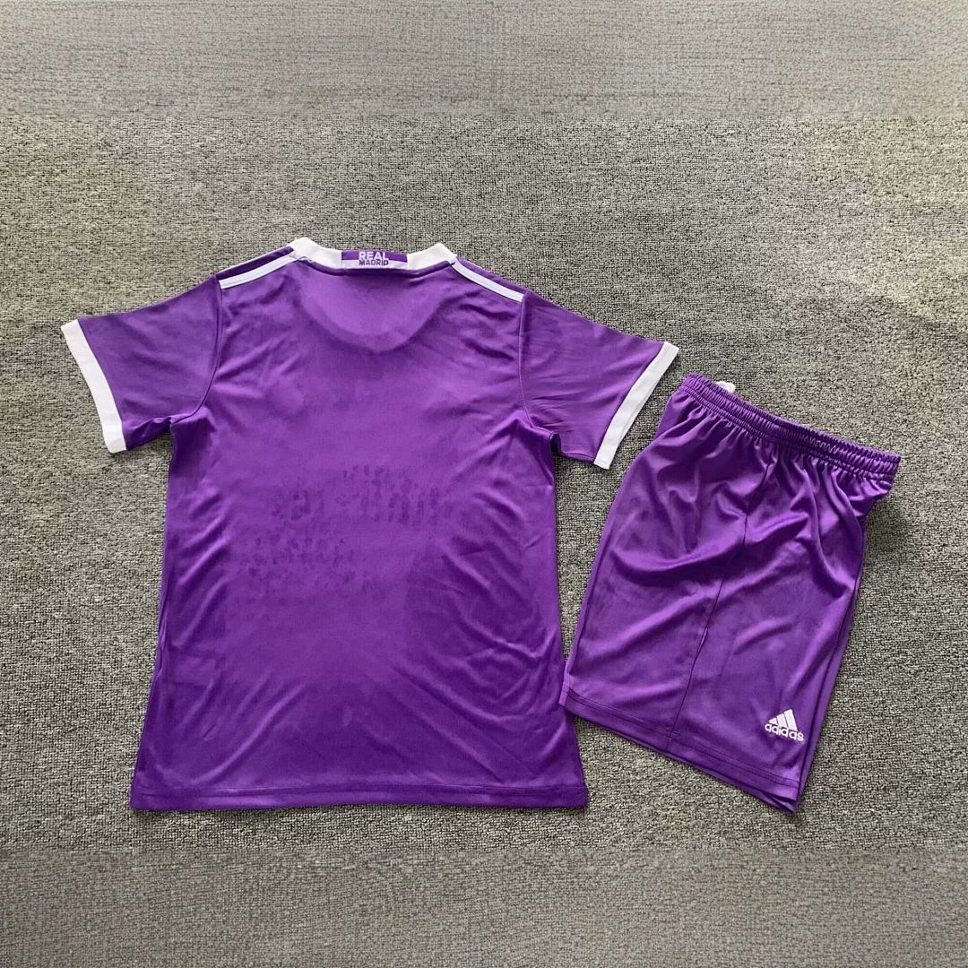 16-17 Real Madrid Away Retro Kids Kits Children Sets 2