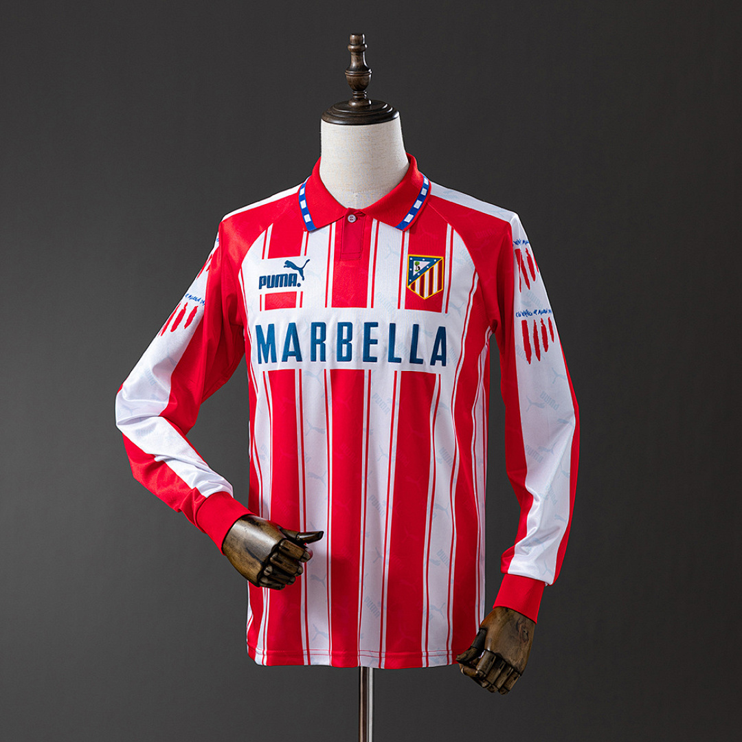 Atletico Madrid 94_95 Home Long Sleeve Retro Jersey S-XXL