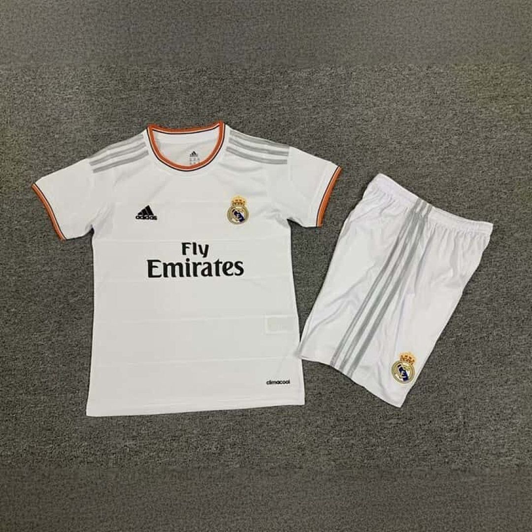13-14 Real Madrid Home Retro Kid Kits Children Sets 11
