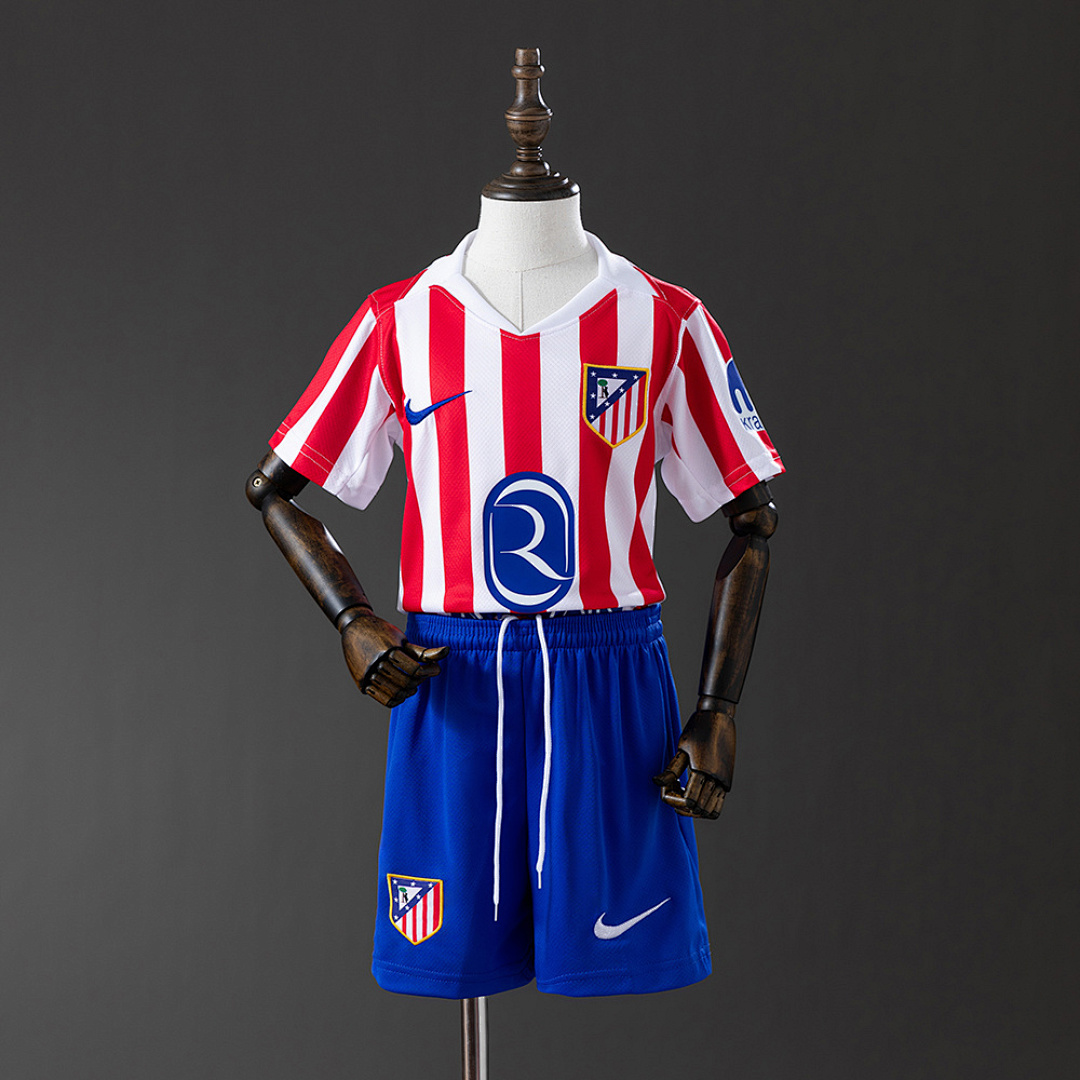 Atletico Madrid 25_26 Home kids kit Jersey SIZE 16-28