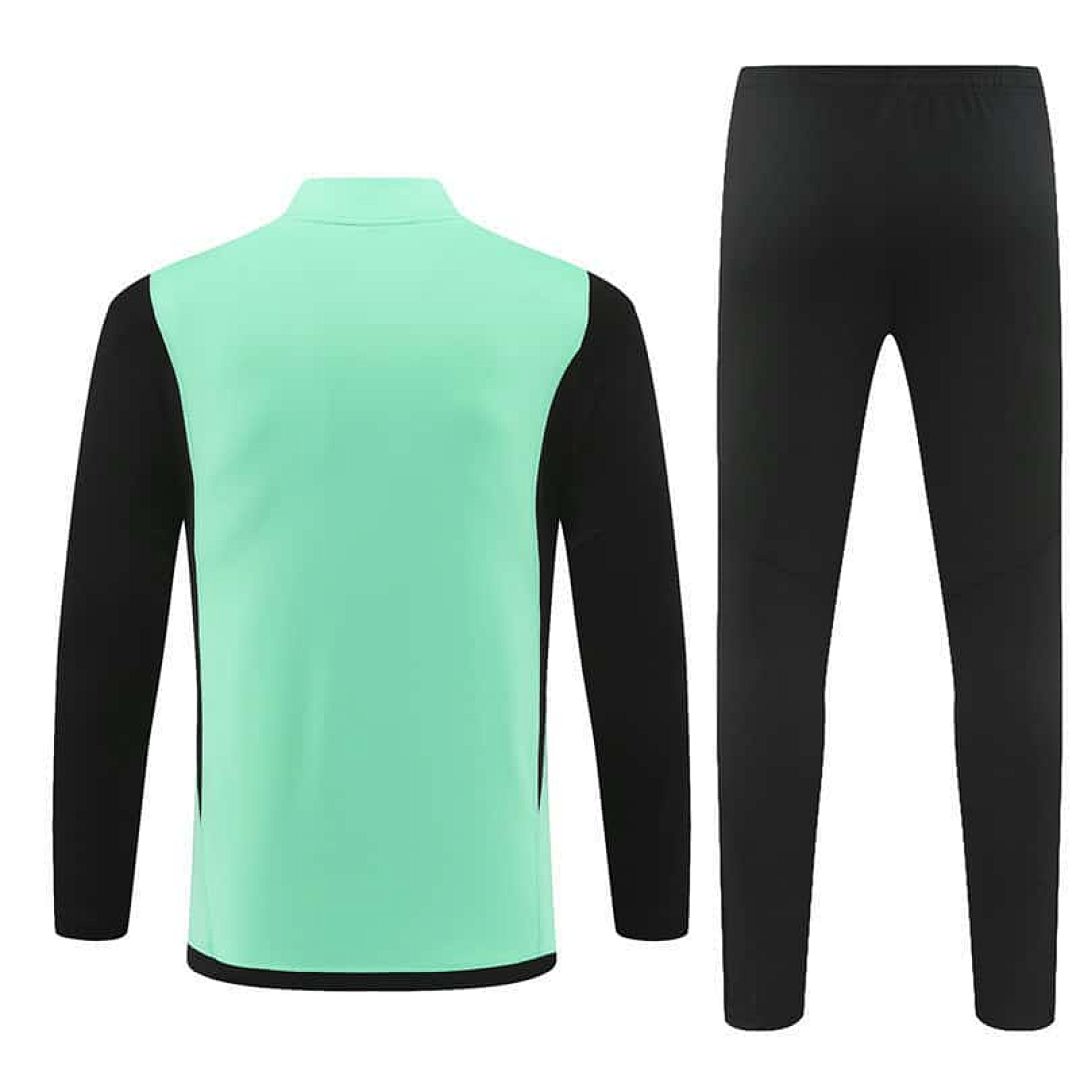 23-24 Real Madrid Long Sleeve Tracksuit Green Training Suits 2