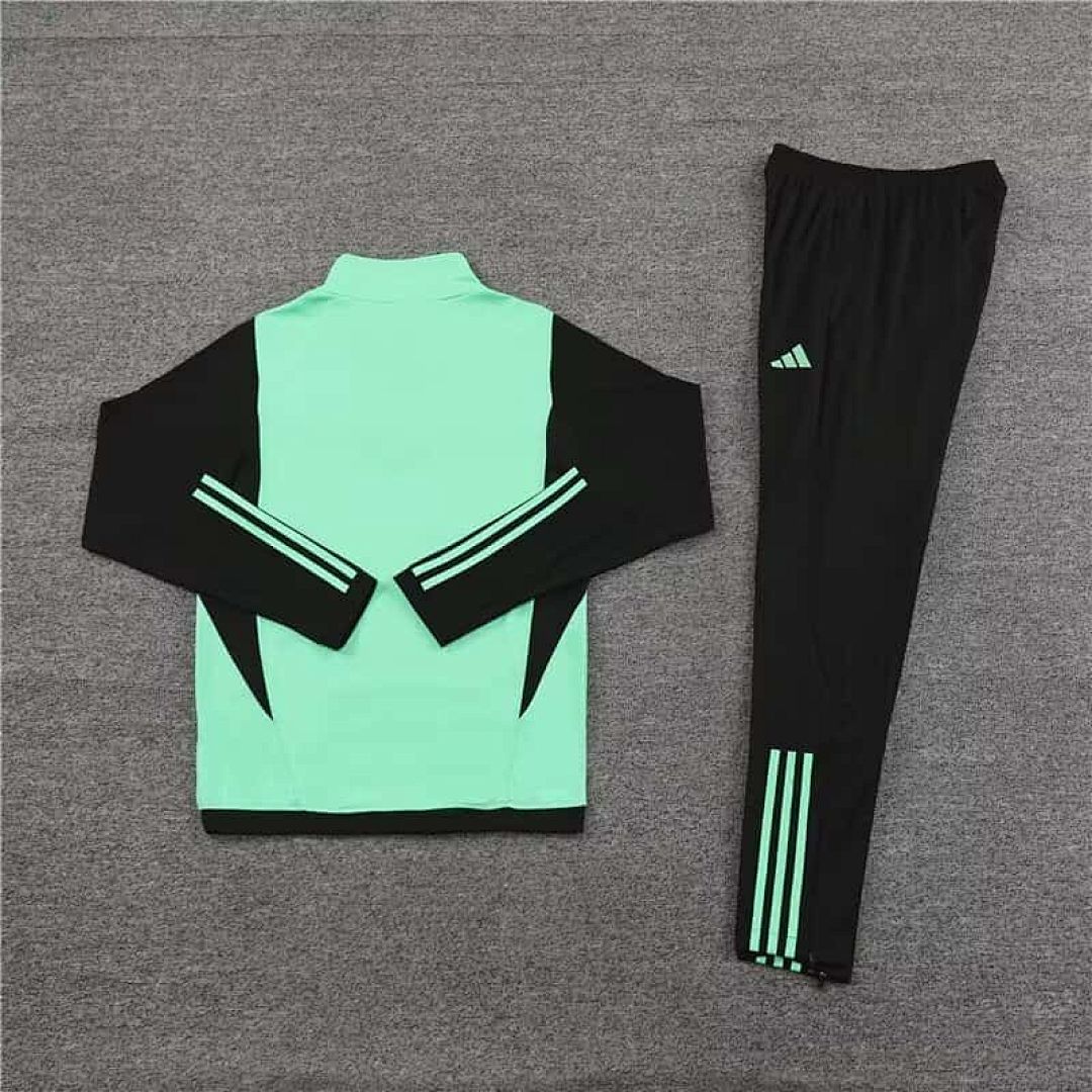 23-24 Real Madrid Long Sleeve Tracksuit Green Training Suits 3