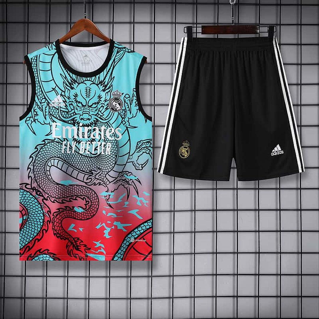 24-25 Real Madrid Dragon Training Vest Kits(Top+Shorts) 4