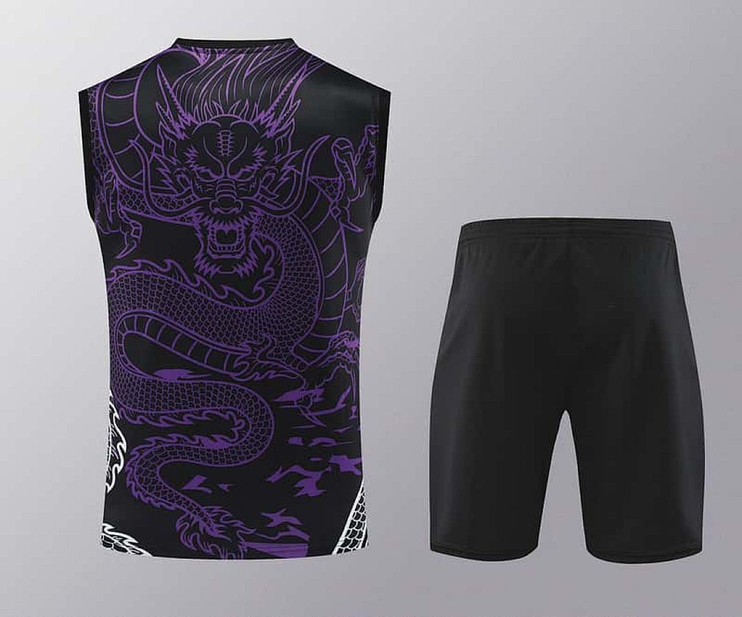 24-25 Real Madrid Purple Dragon Training Vest Kits(Top+Shorts) 3