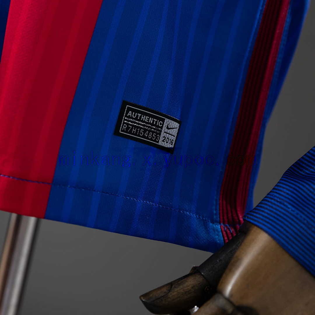 Barcelona 16_17 Home Long Sleeve Retro Jersey S-XXL 2