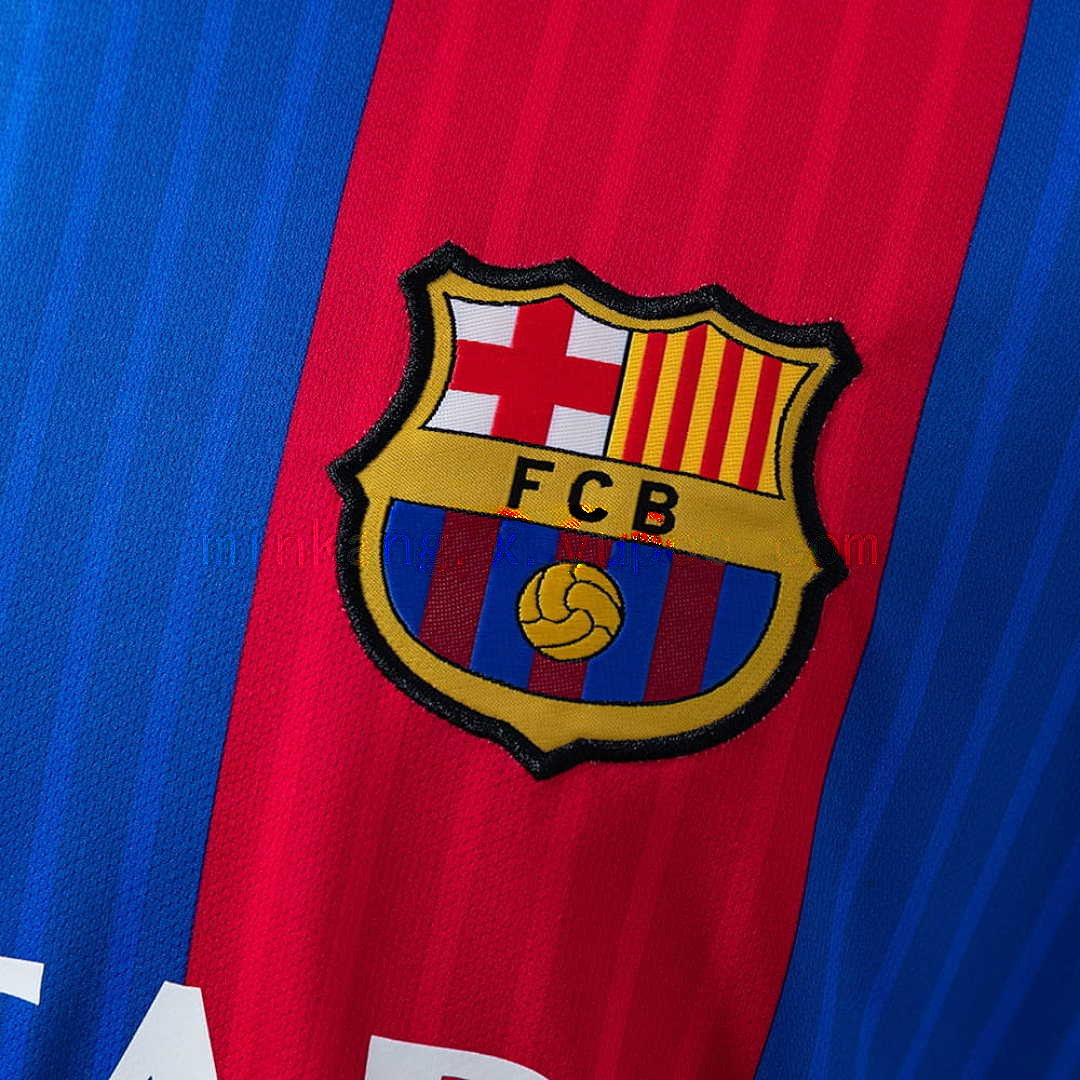Barcelona 16_17 Home Long Sleeve Retro Jersey S-XXL 5