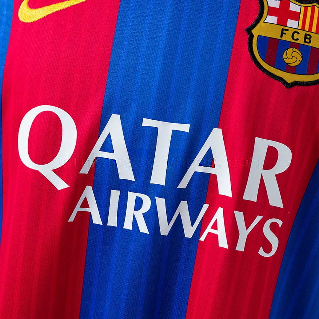 Barcelona 16_17 Home Long Sleeve Retro Jersey S-XXL 6