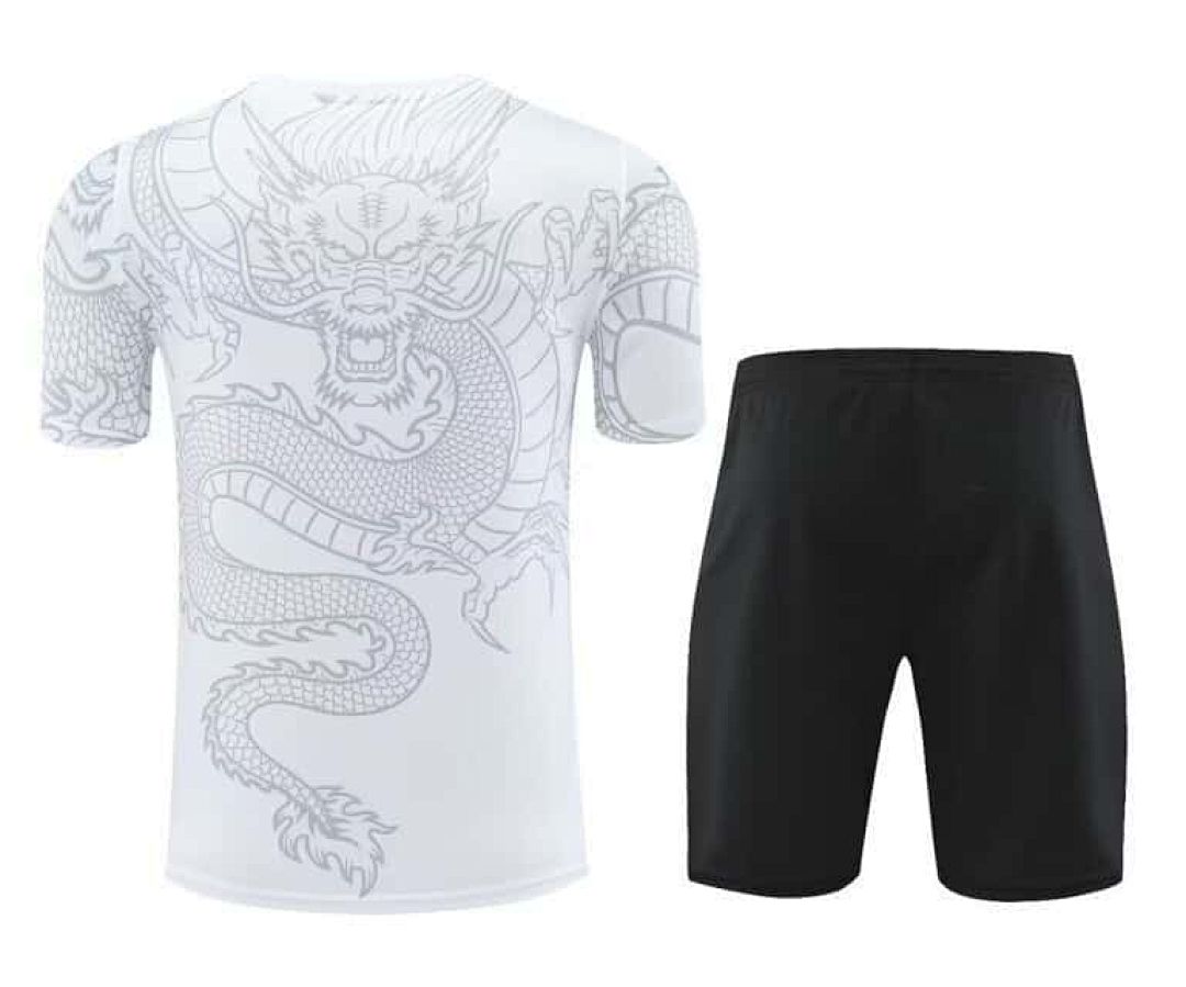 24-25 Real Madrid White Dragon Training Kits(Top+Shorts) 4