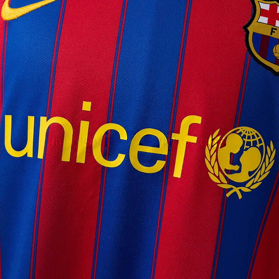 Barcelona 09_10 Home Long Sleeve Retro Jersey S-XXL 6
