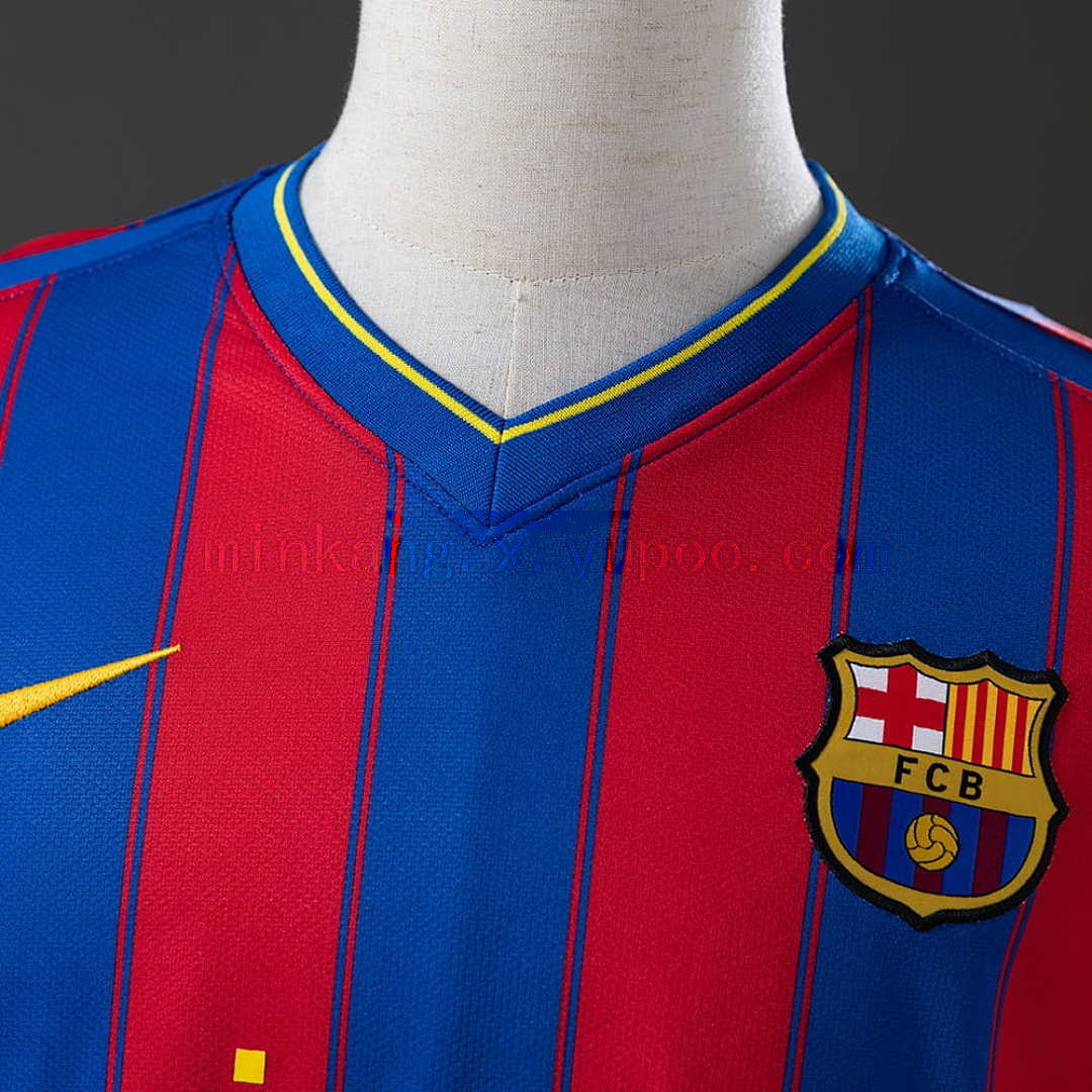 Barcelona 09_10 Home Long Sleeve Retro Jersey S-XXL 7