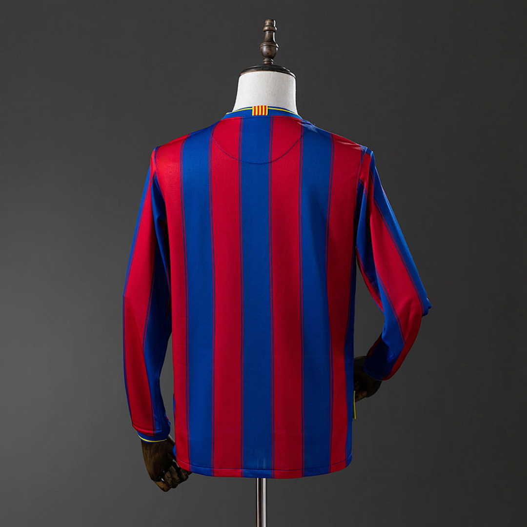 Barcelona 09_10 Home Long Sleeve Retro Jersey S-XXL 8