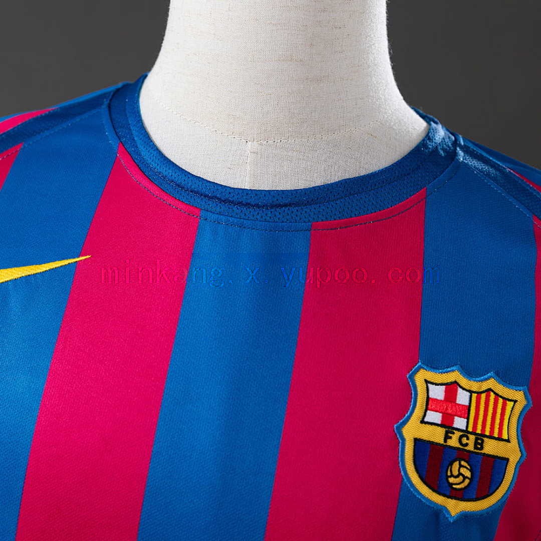 Barcelona 2005_06 Home Long Sleeve Retro Jersey S-XXL 5