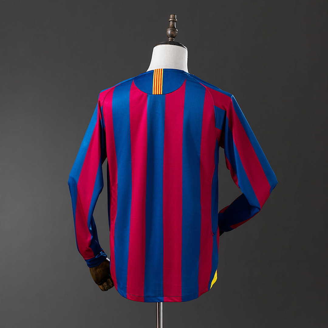 Barcelona 2005_06 Home Long Sleeve Retro Jersey S-XXL 6