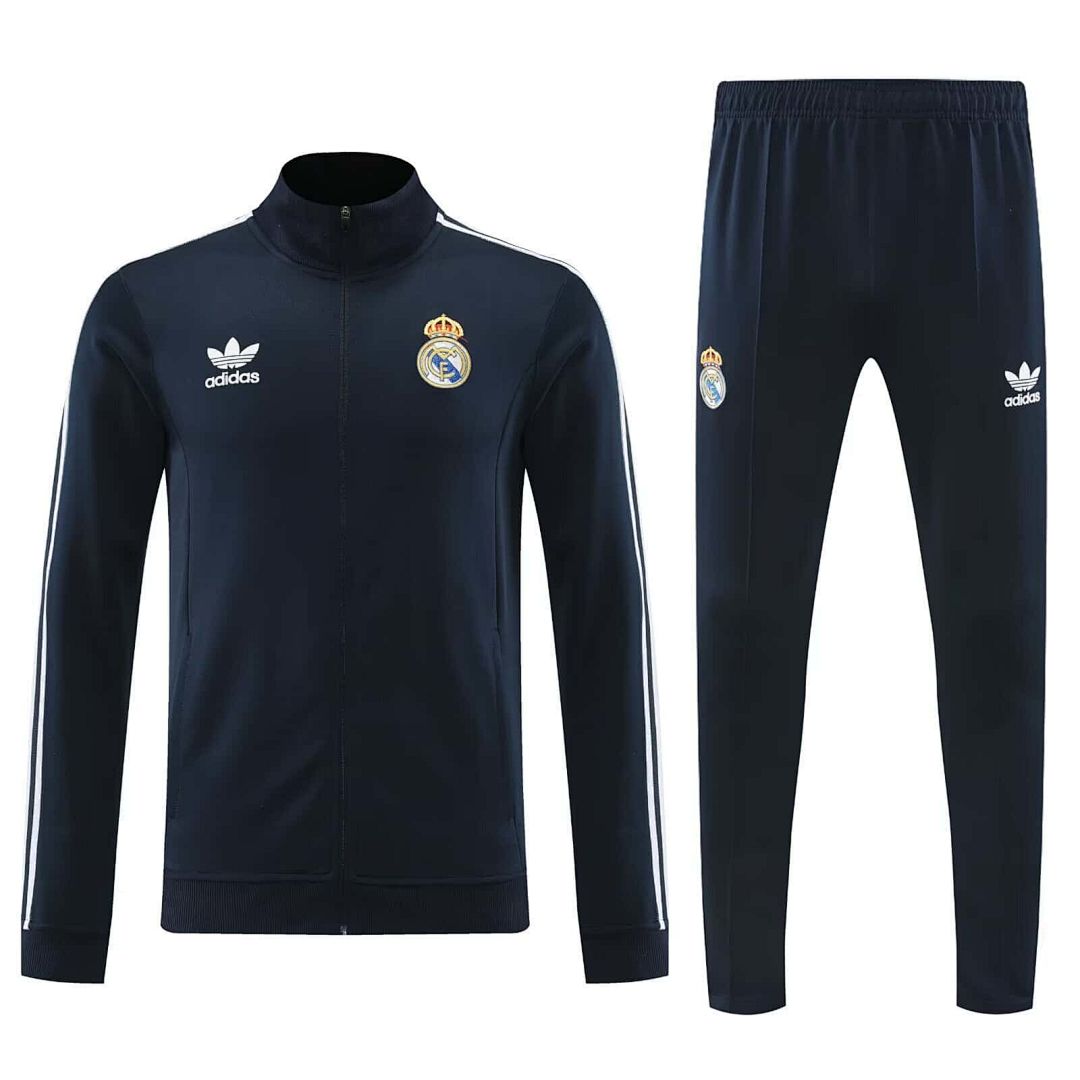 24-25 Real Madrid Long Sleeve Kits Black Jacket Suits