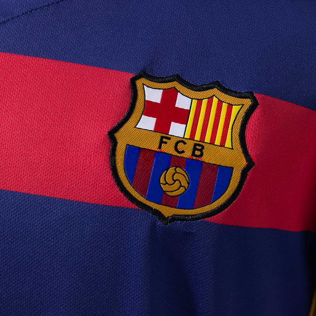 Barcelona 2015_16 Home Long Sleeve Retro Jersey S-XXL 4