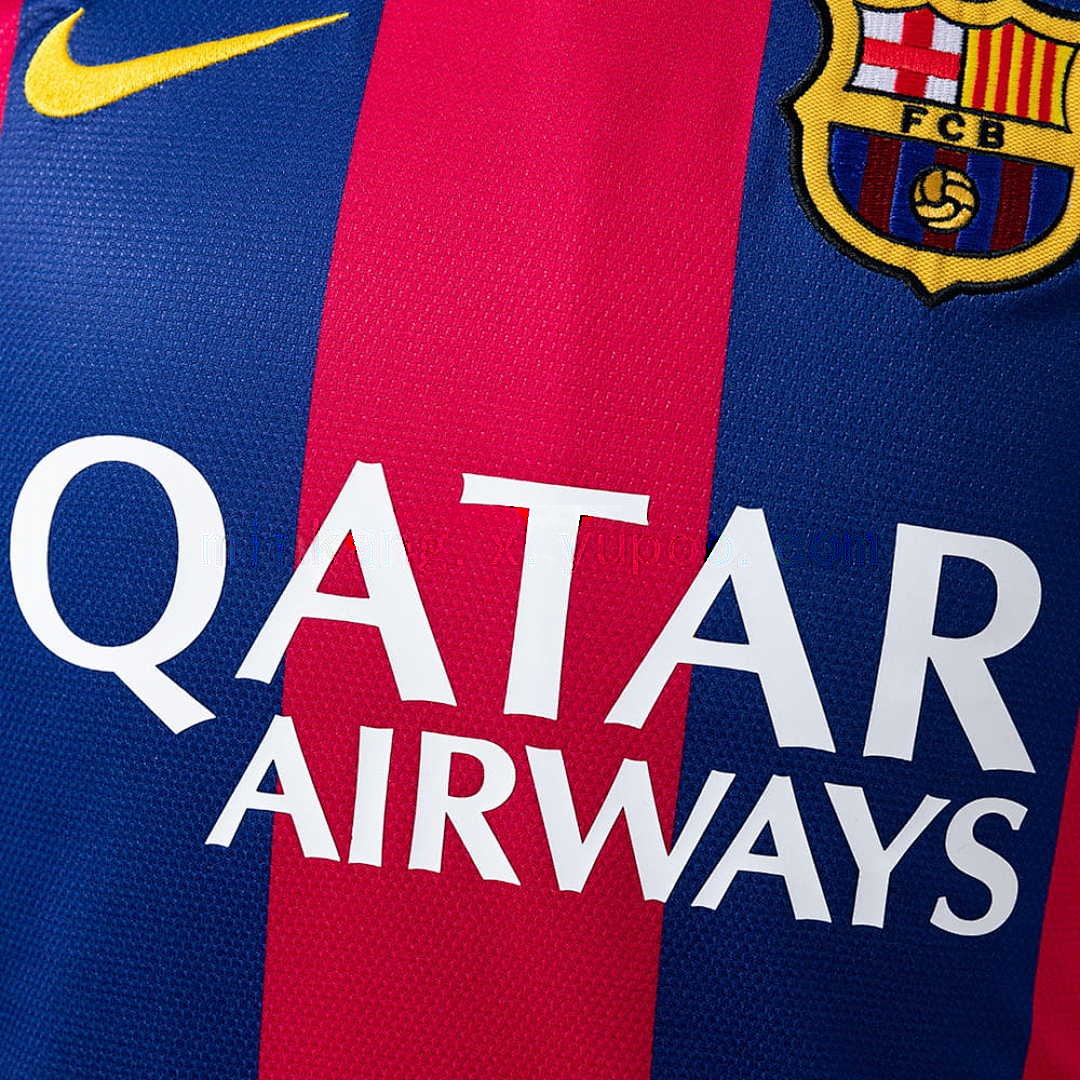 Barcelona 2014_15 Home Long Sleeve Retro Jersey S-XXL 6