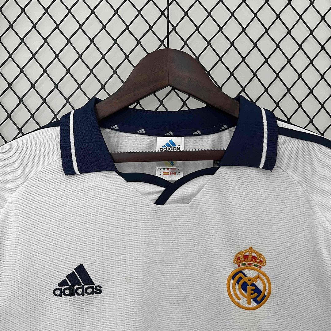 00-01 Real Madrid Home Retro Kit Long Sleeve Vintage Shirt 4