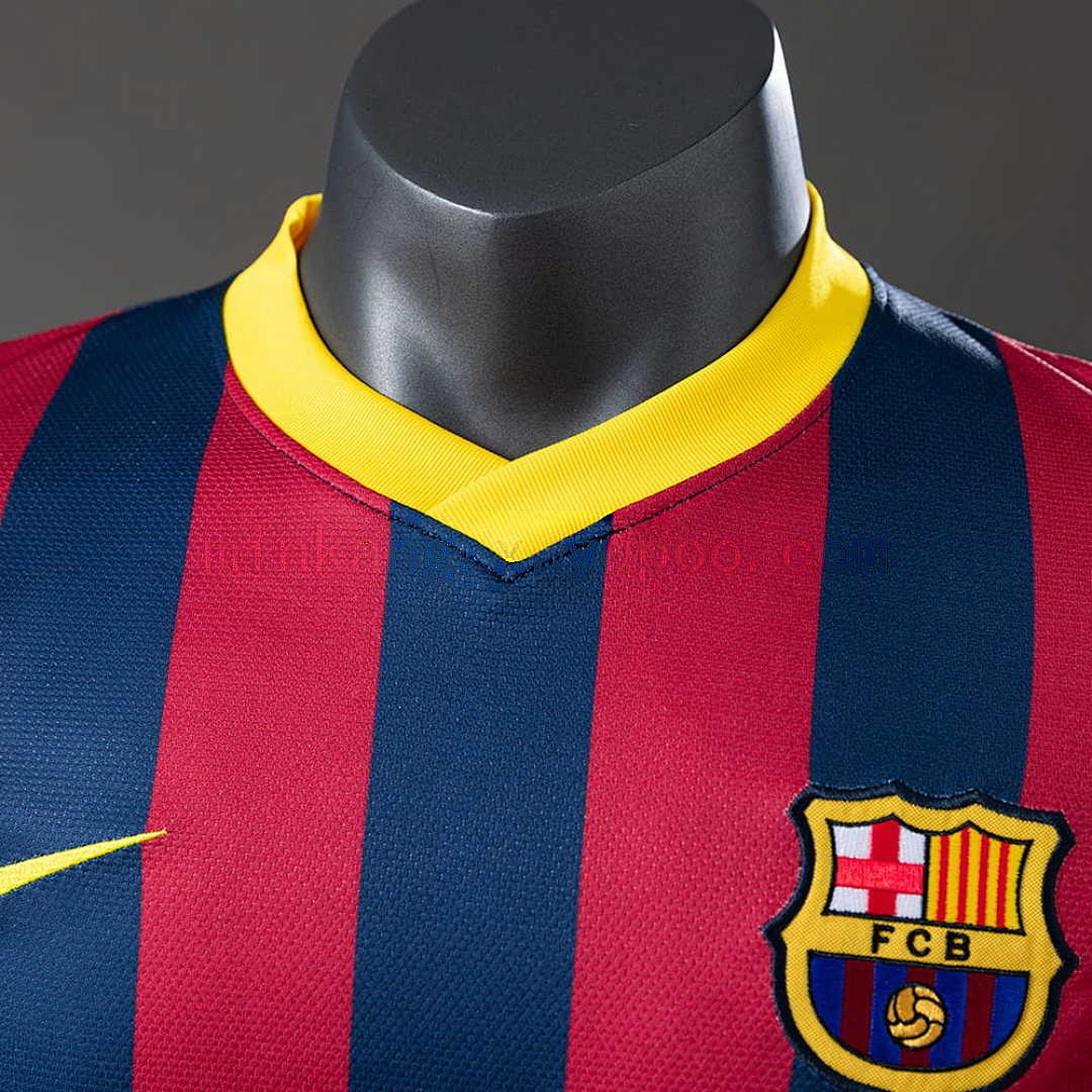 Barcelona 13_14 Home Player Version Retro Jersey S-3XL 7