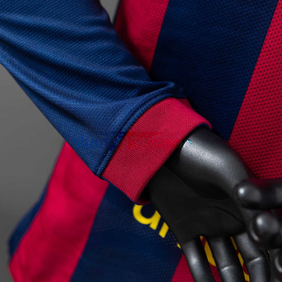 Barcelona 14_15 Home Long Sleeve Player Version Retro Jersey S-3XL 2