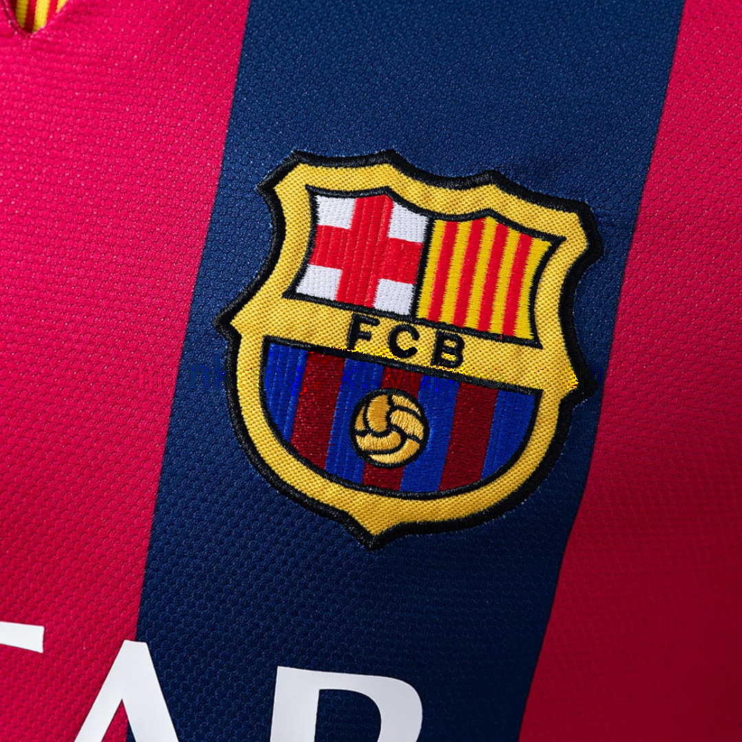 Barcelona 14_15 Home Long Sleeve Player Version Retro Jersey S-3XL 5