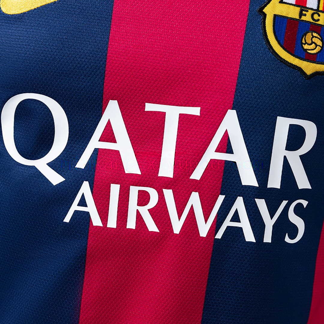 Barcelona 14_15 Home Long Sleeve Player Version Retro Jersey S-3XL 6