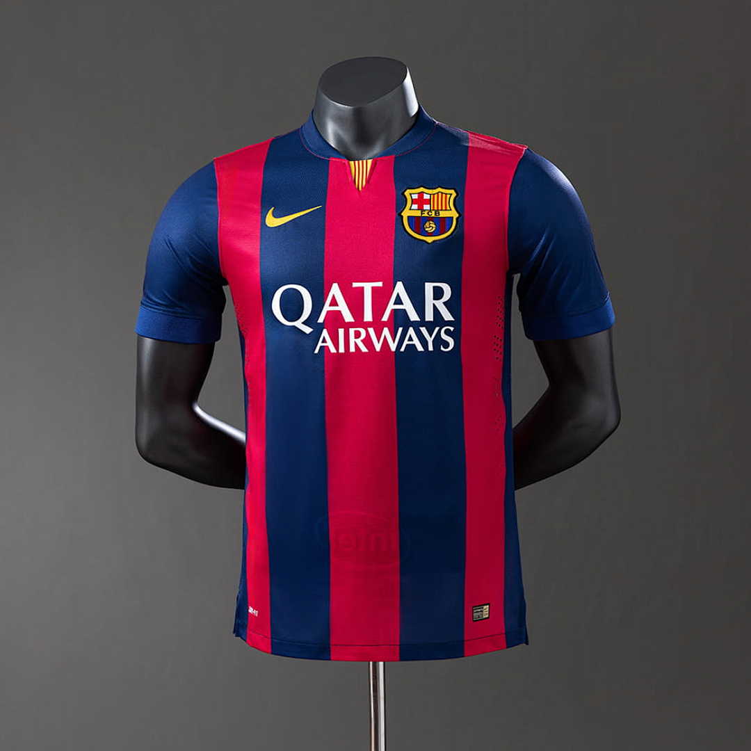 Barcelona 14_15 Home Player Version Retro Jersey S-3XL