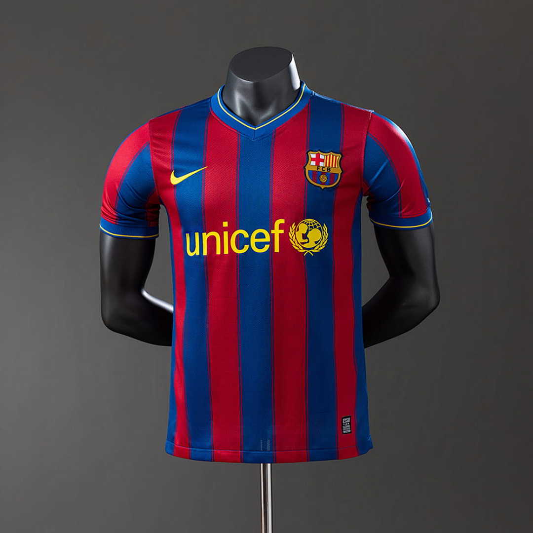 Barcelona 09_10 Home Player Version Retro Jersey S-3XL