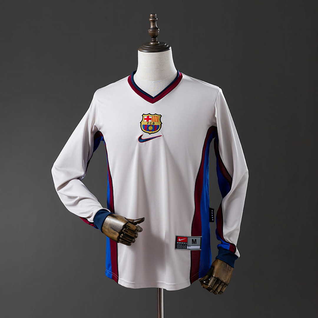 Barcelona 98_99 Away Long Sleeve Retro Jersey S-XXL