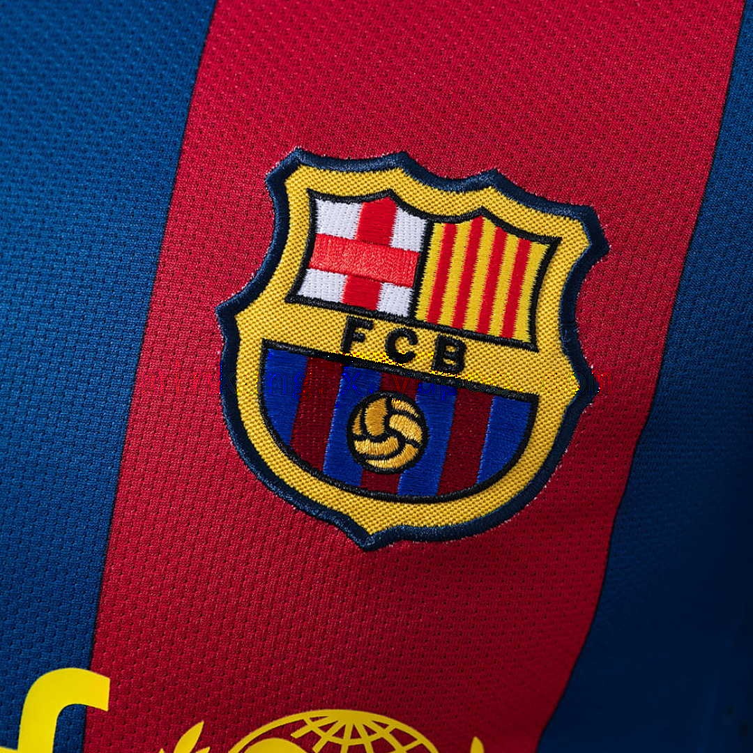 Barcelona 10_11 Home Long Sleeve Player Version Retro Jersey S-3XL 5