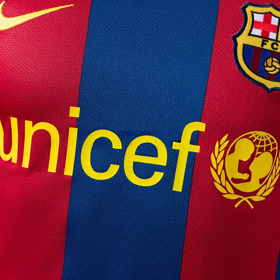 Barcelona 10_11 Home Long Sleeve Player Version Retro Jersey S-3XL 6
