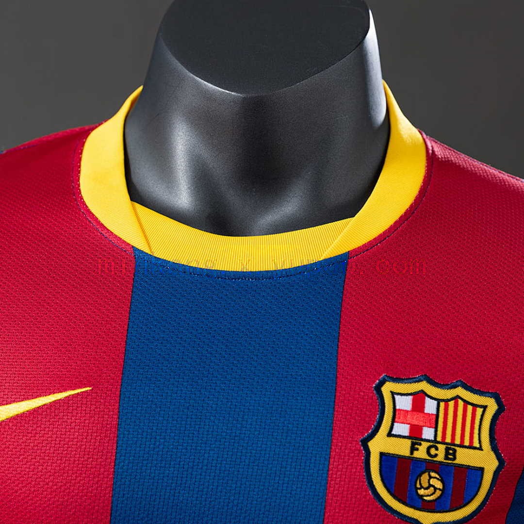Barcelona 10_11 Home Long Sleeve Player Version Retro Jersey S-3XL 7