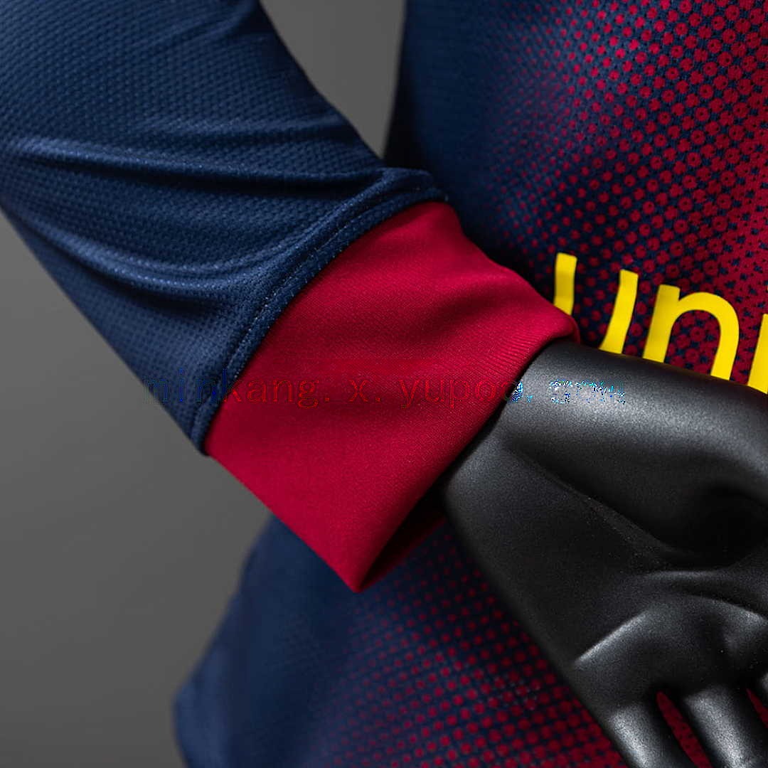 Barcelona 12_13 Home Long Sleeve Player Version Retro Jersey S-3XL 2