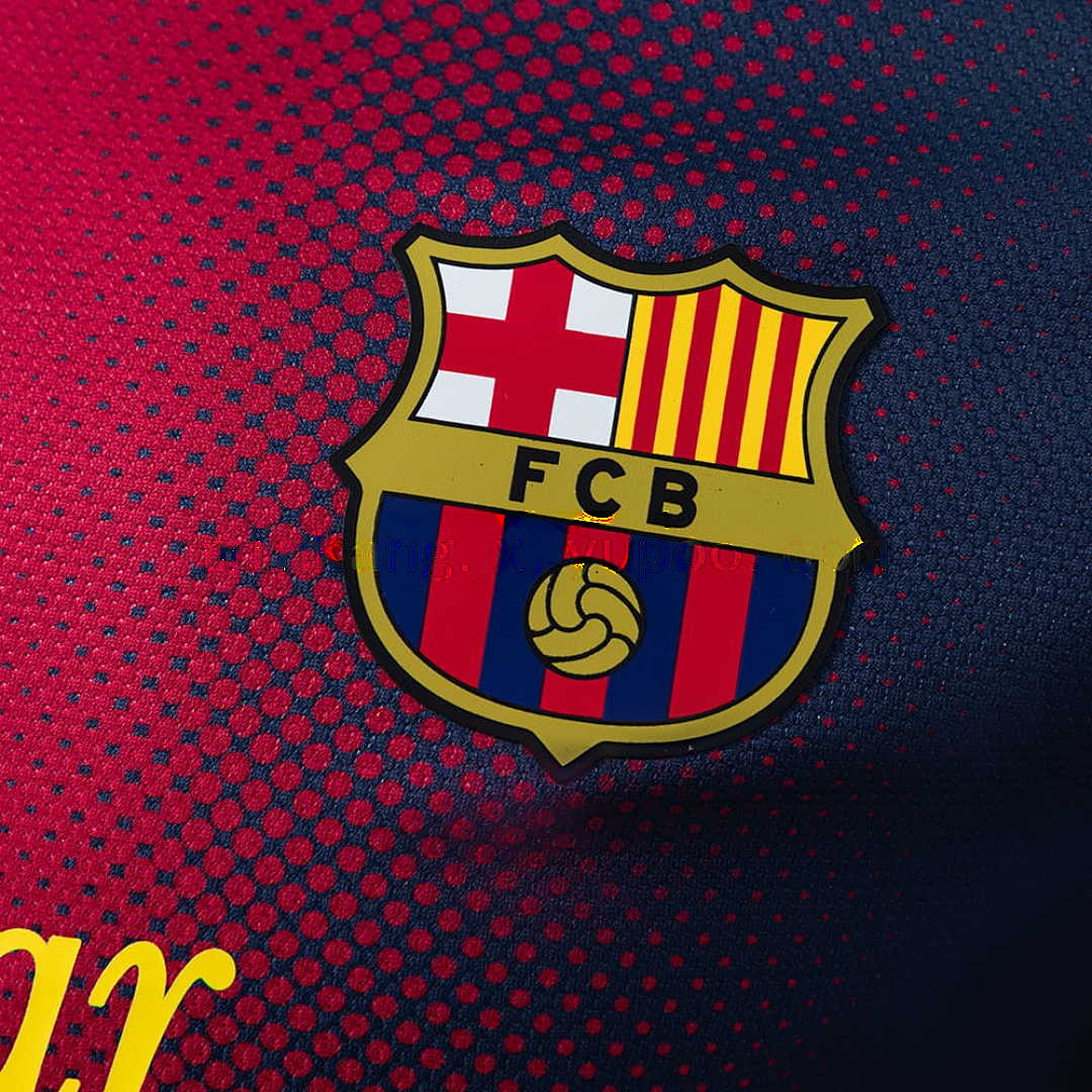 Barcelona 12_13 Home Long Sleeve Player Version Retro Jersey S-3XL 5