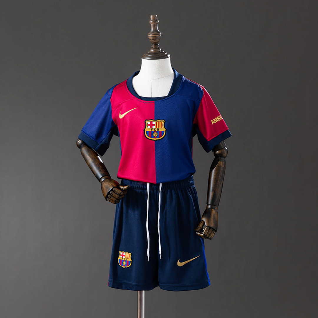 Barcelona 24_25 Home kids kit Jersey SIZE 16-28
