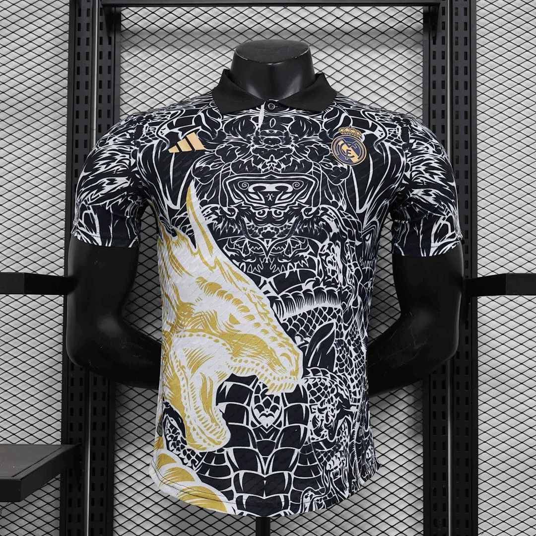 24-25 Real Madrid Black Dragon Special Edition Kit Player Version Shirt