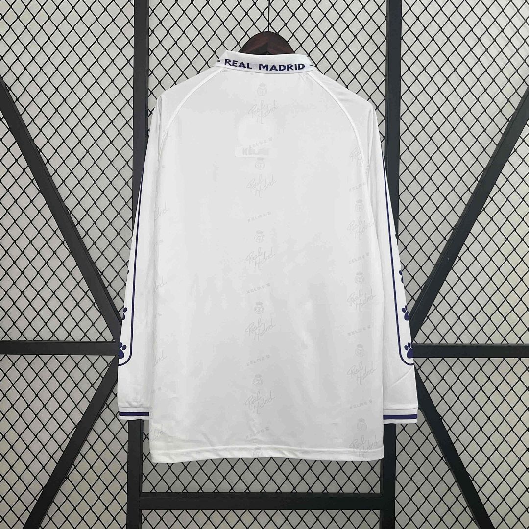 94-96 Real Madrid Home Retro Kit Long Sleeve Vintage Shirt 2