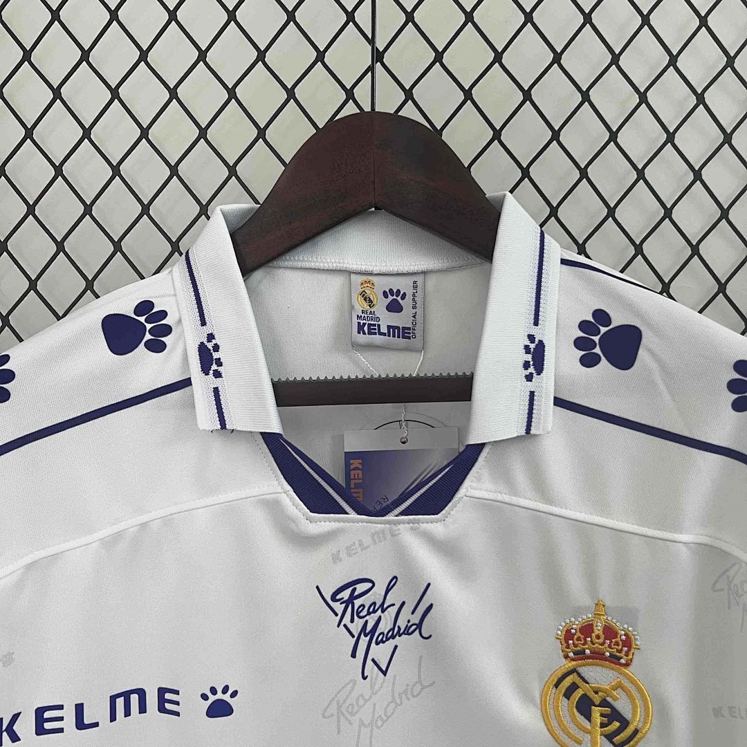 94-96 Real Madrid Home Retro Kit Long Sleeve Vintage Shirt 3