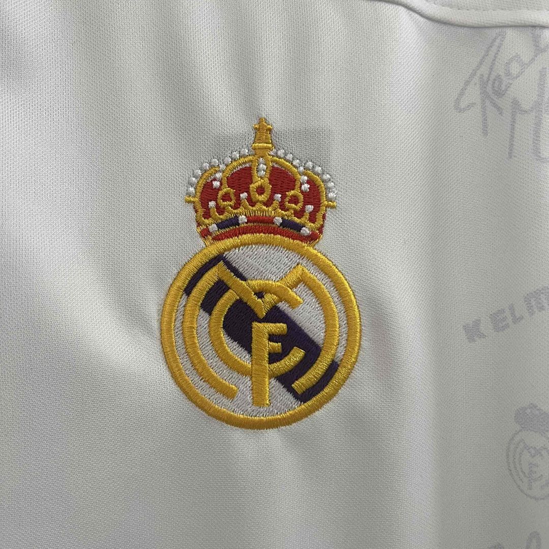 94-96 Real Madrid Home Retro Kit Long Sleeve Vintage Shirt 4