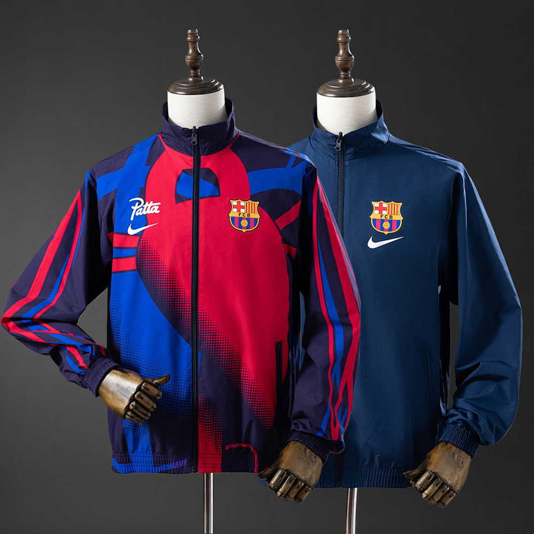 Barcelona Reversible Jacket Windbreaker - Red & Navy S-XXL