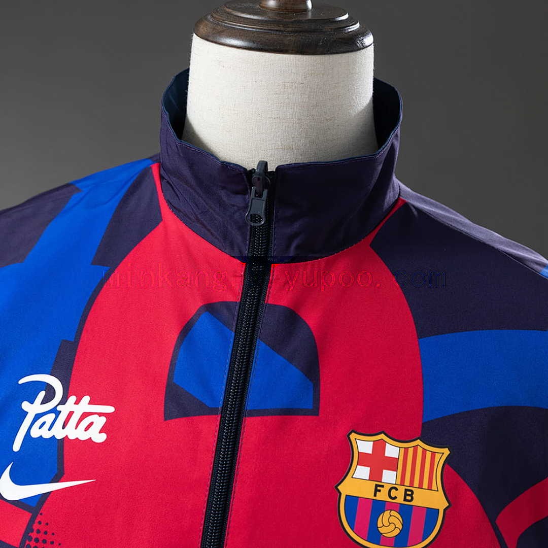 Barcelona Reversible Jacket Windbreaker - Red &amp; Navy S-XXL 10