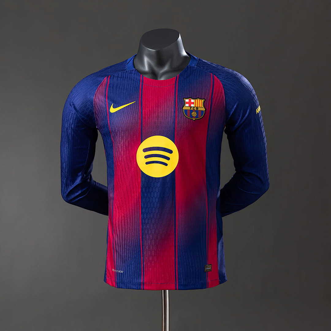 Barcelona 25_26 Home Long Sleeve Player Version Jersey S-3XL