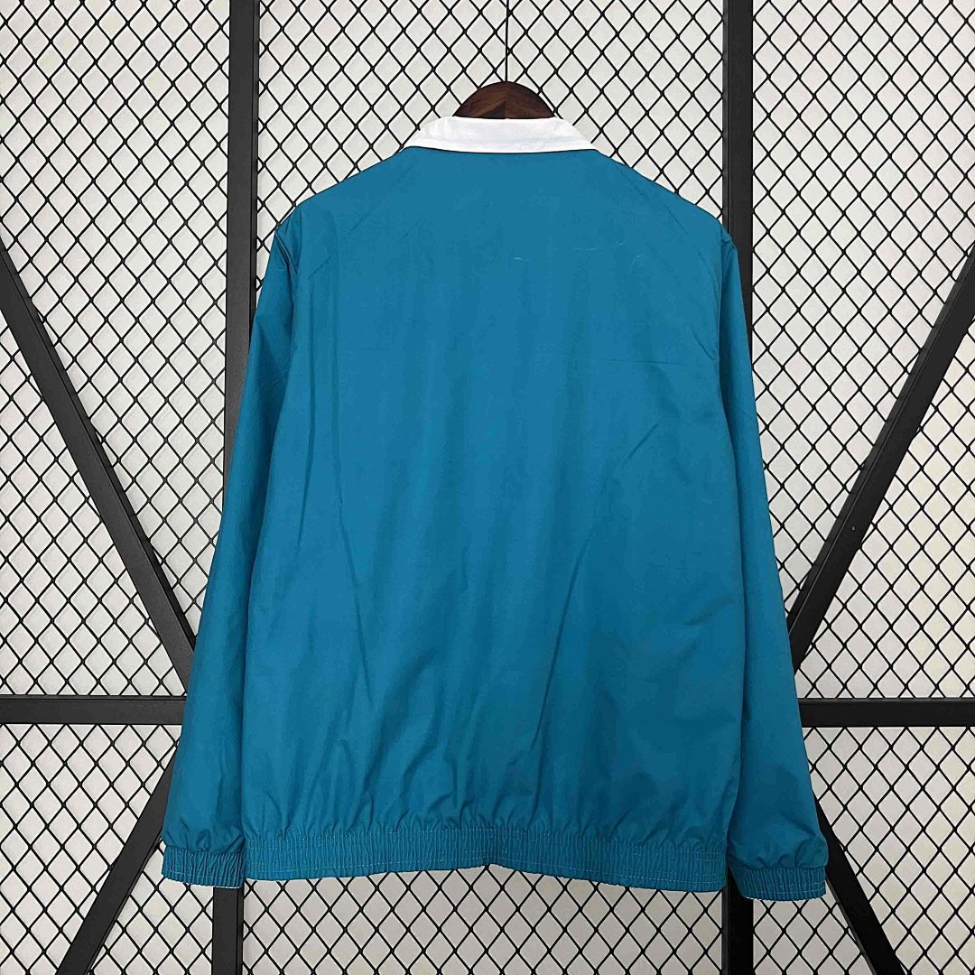 23-24 Real Madrid Trench Coat Reversible White&amp;Blue Double-Sides Jacket 6