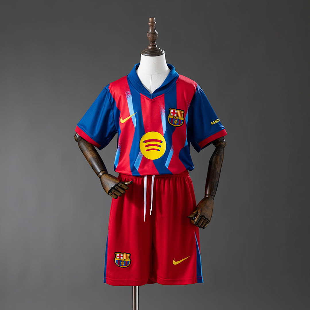 Barcelona 25_26 Fourth Away Kids Kit Jersey SIZE 16-28