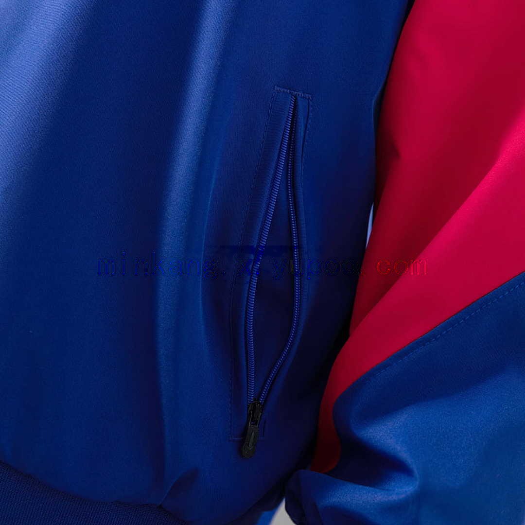 Barcelona Windbreaker - Deep Royal Blue &amp; Noble Red S-XXL 3