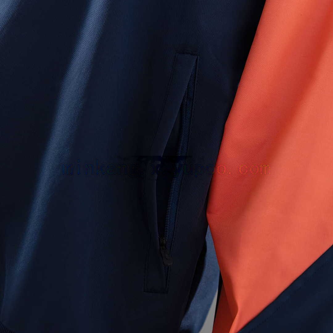 Barcelona Windbreaker - Navy Blue &amp; Orange S-XXL 3