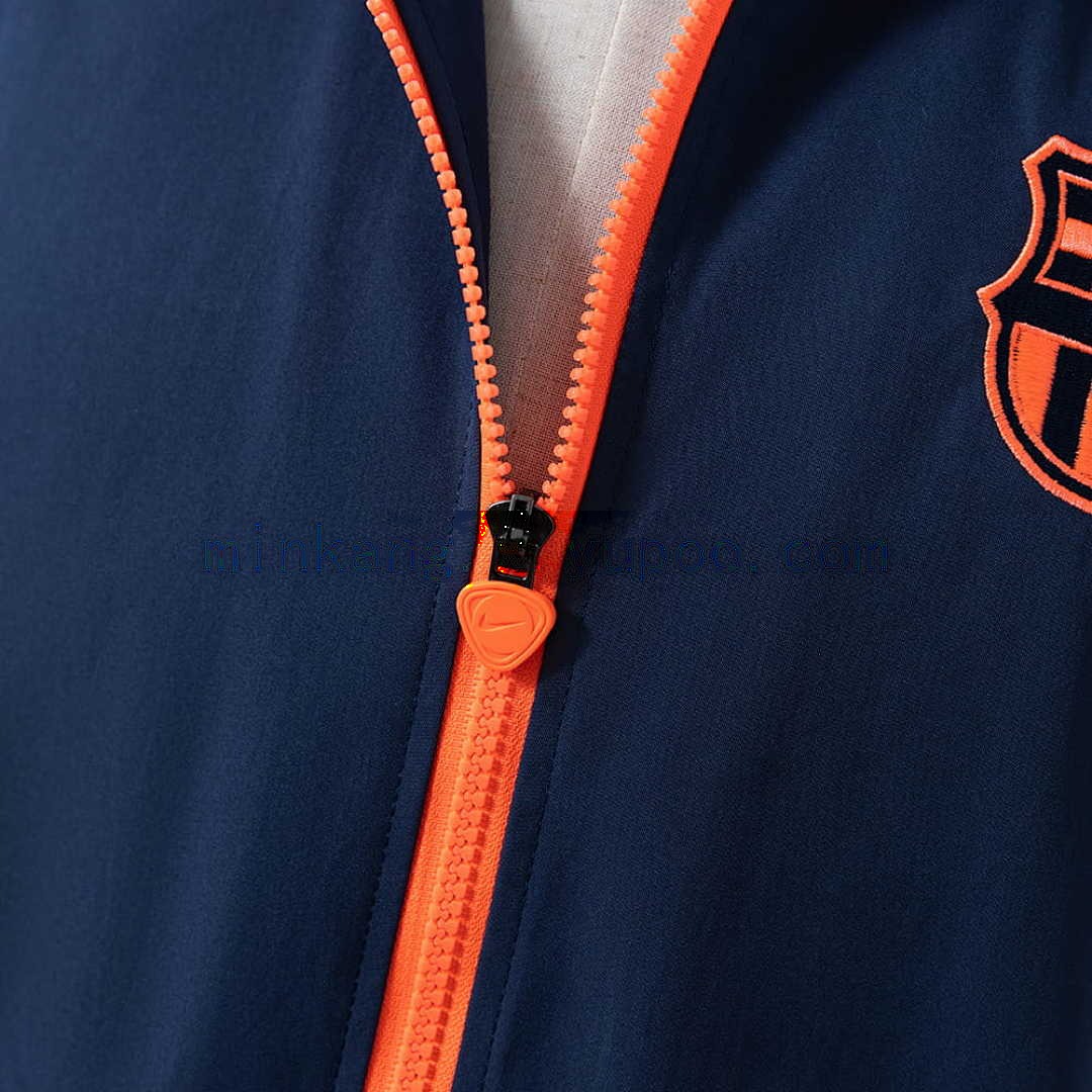 Barcelona Windbreaker - Navy Blue &amp; Orange S-XXL 5