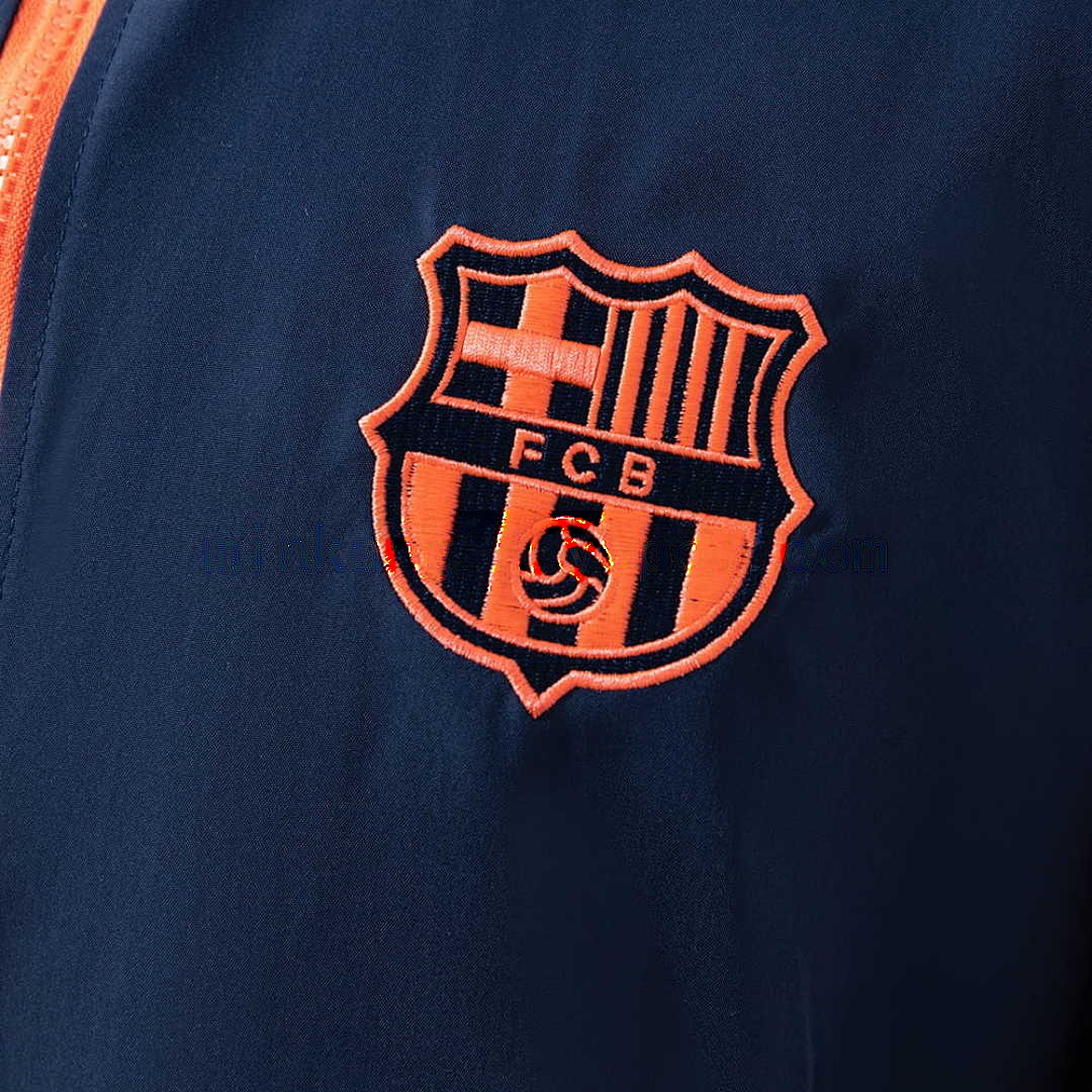 Barcelona Windbreaker - Navy Blue &amp; Orange S-XXL 7