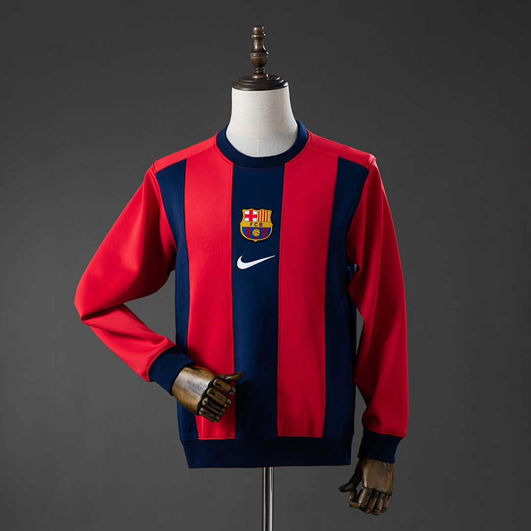 Barcelona Long-sleeved Sweatshirt - Red & Blue M-3XL