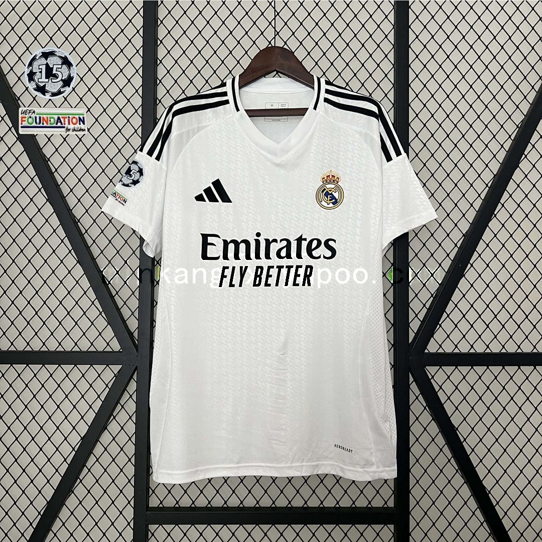 24-25 Real Madrid Home Kit With All Kind of Badges 17